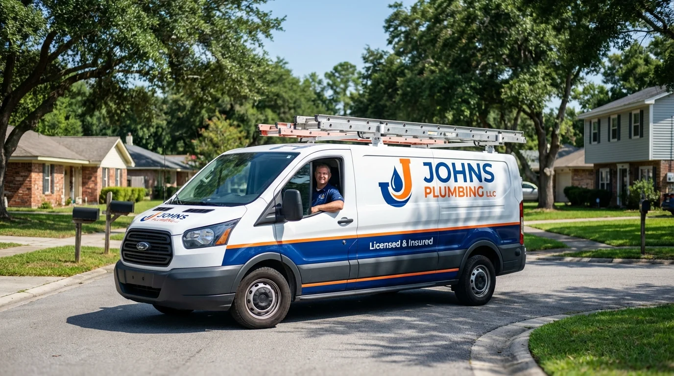Johns Plumbing LLC service van in Kirksville, MO