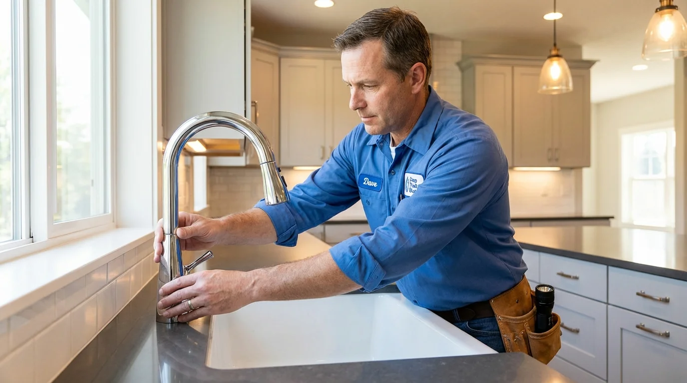 Kitchen faucet installation by Johns Plumbing LLC in Kirksville